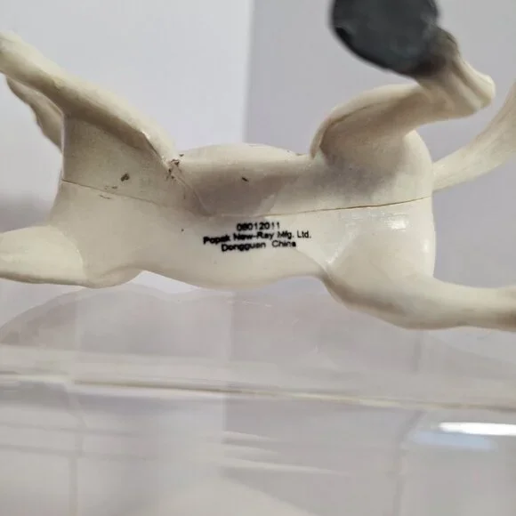 Popak New Ray Hollow White Horse With Black Socks Feet 5 In X 3.5 In Pony - Picture 3 of 9